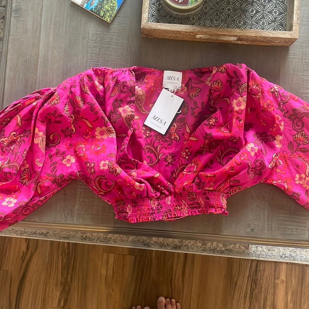 MISA LOS ANGELES floral crop top